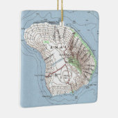 ラナイハワイヴィンテージの地図 セラミックオーナメント (右)