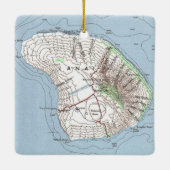 ラナイハワイヴィンテージの地図 セラミックオーナメント (裏面)