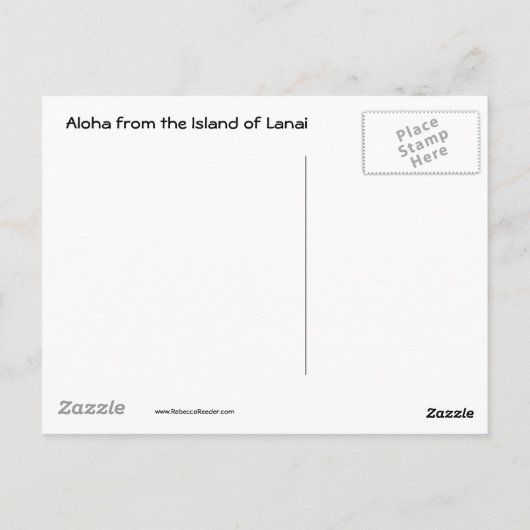 ラナイフィッシャーマントレイルヴィンテージアイランドサイン ポストカード (裏面)