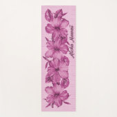 ラナイ動揺してハワイアンハイビスカスピンク ヨガマット (正面)