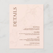 ラナラテモダンオーキッドの結婚詳細カード エンクロージャーカード (正面)