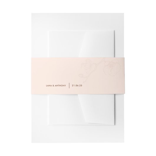 ラナラテモダンオーキッド招待状用帯 招待状ベリーバンド (正面例)