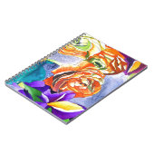 ラナンキュラスとアヤメの水彩画 ノートブック (左側)