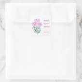 ラナンキュラス＆アネモネのブライダルシャワー パーソナライズド スクエアシール (バッグ)