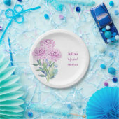 ラナンキュラス＆アネモネの花のウェディングシャワー オーダーメイド ペーパープレート (パーティー)