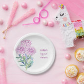 ラナンキュラス＆アネモネの花のウェディングシャワー オーダーメイド ペーパープレート (パーティー)