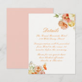 ラナンキュラス サマー ガーデン ウェディング 詳細カード エンクロージャーカード (正面/裏面)