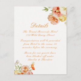 ラナンキュラス サマー ガーデン ウェディング 詳細カード エンクロージャーカード