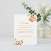 ラナンキュラス サマー ガーデン ウェディング 詳細カード エンクロージャーカード (スタンド正面)