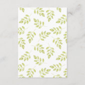 ラナンキュラス＆レースの花の結婚式案内カード エンクロージャーカード (裏面)