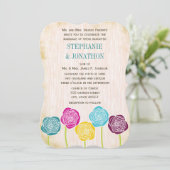 ラナンキュラス ローズ ミント ピンク モダン ウェディング 招待状 (スタンド正面)