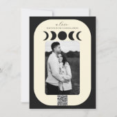 ラナーラックス ブラック＆クリーム ムーンフェーズ ウェディング 招待状 (裏面)