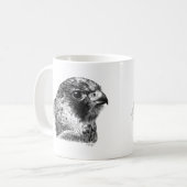 ラナー《鳥》ハヤブサスケッチ コーヒーマグカップ (正面左)