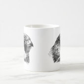 ラナー《鳥》ハヤブサスケッチ コーヒーマグカップ (中央)