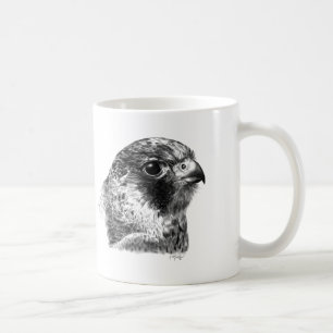 ラナー《鳥》ハヤブサスケッチ コーヒーマグカップ