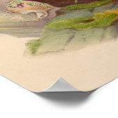 ラナー《鳥》ハヤブサバードヴィンテージアートプリント ポスター (角)