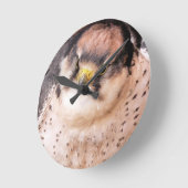 ラナー《鳥》ハヤブサ ラウンド壁時計 (傾斜)