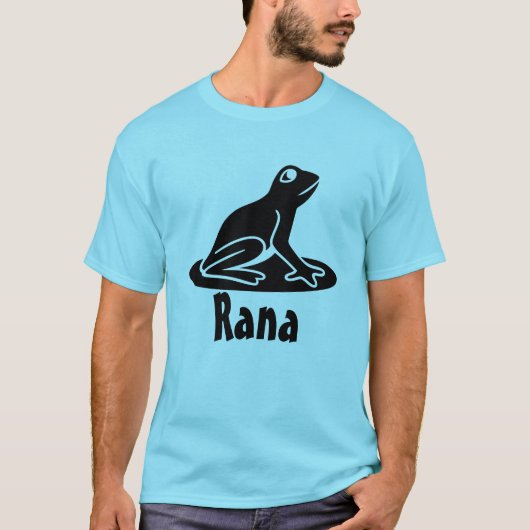 ラナ語 – ラテン語のカエル Tシャツ (正面)
