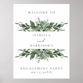 ラナ モダン ボヘミアングリーンエンゲージメントウェルカム ポスター