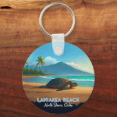 ラニアカビーチハレイワオアフハワカメ キーホルダー (正面)