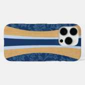 ラニアケアハワイアンウフェイクッドサーフボードインネイビー Case-Mate iPhoneケース (裏面 (横))