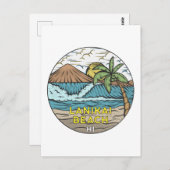 ラニカイビーチハワイヴィンテージ ポストカード (正面/裏面)