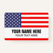 ラニカスタムヤード名バッジと統一された州フラグ バッジ (正面)