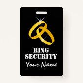 ラニャード付きキッズの指輪持ちのセキュリティ名バッジ バッジ (正面)