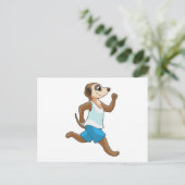 ラニングスポーツのミーアキャット ポストカード (スタンド正面)