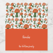 ラヌンキュラスイタリアンオレンジ色の水色ワインラベル ワインラベル (シングルラベル)