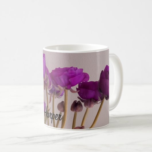 ラヌンキュラスオリジナルフラワー写真V1彼女のために コーヒーマグカップ (正面右)