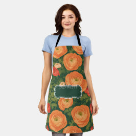 ラヌンキュラスカラフルモザイクパーソナライズされたパターン エプロン