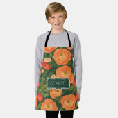 ラヌンキュラスカラフルモザイクパーソナライズされたパターン エプロン (着用した状態)