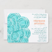 ラヌンキュラスバラミントコーラルモダンウェディングアクト 招待状 (正面)