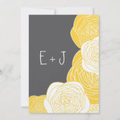 ラヌンキュラスバラライムイエローグレモダンイ結婚ズ 招待状 (裏面)