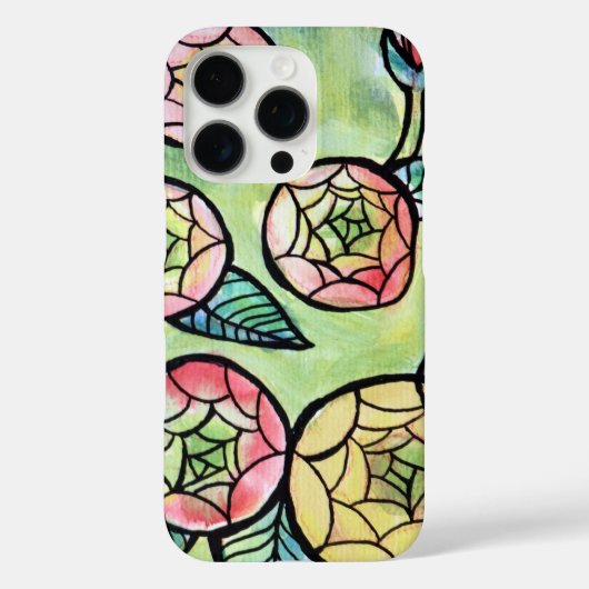 ラヌンキュラス花イラストレーションかわいいピンクの花 Case-Mate iPhoneケース (裏面)