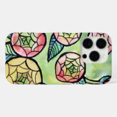ラヌンキュラス花イラストレーションかわいいピンクの花 Case-Mate iPhoneケース (裏面 (横))