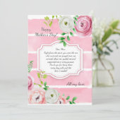 ラヌンキュラス花マザーズデイカード 招待状 (スタンド正面)