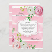 ラヌンキュラス花マザーズデイカード 招待状 (正面/裏面)