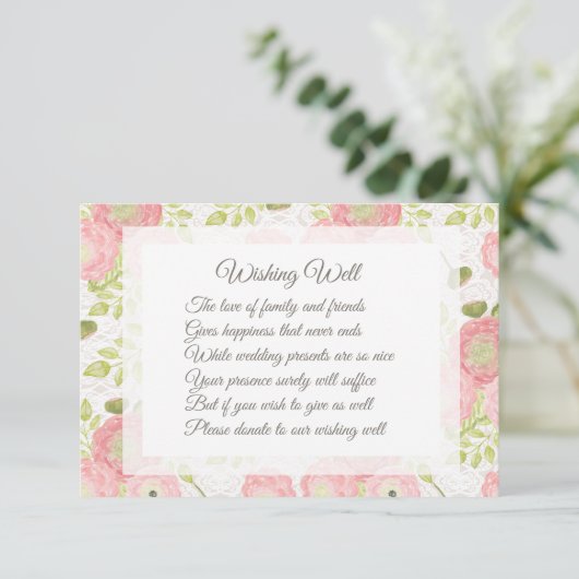 ラヌンキュラス&レースピーチ結婚ズの願い井戸カード エンクロージャーカード (スタンド正面)