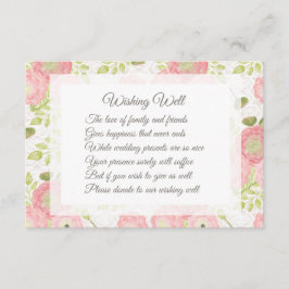 ラヌンキュラス&レースピーチ結婚ズの願い井戸カード エンクロージャーカード