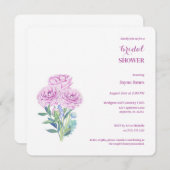 ラヌンクルス&アネモネスのカスタマイズ可能なブライダルシャワー 招待状 (正面/裏面)
