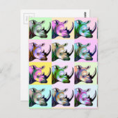 ラノスアートのポップ・アートの墜落 ポストカード (正面/裏面)