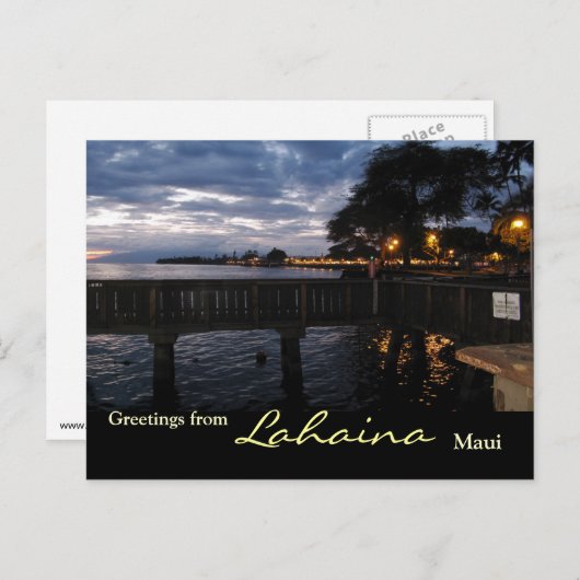 ラハイナシティライトアットサンセット ポストカード (正面/裏面)