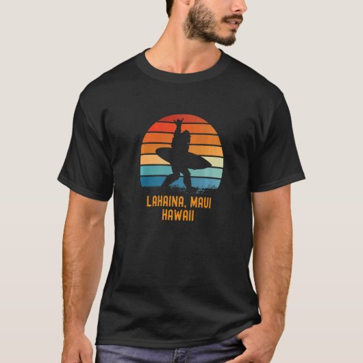 ラハイナマウイハワイサスカッチ土産 Tシャツ (正面)
