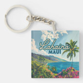 ラハイナマウイハワイビーチコーストレトロ キーホルダー (正面)