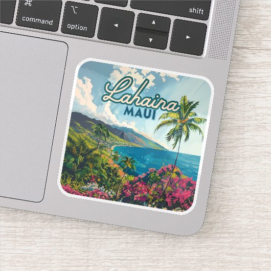 ラハイナマウイハワイビーチコーストレトロ シール (詳細)