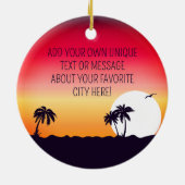 ラハイナマウイハワイレトロサンセットデミディーズ60s セラミックオーナメント (裏面)