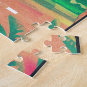 ラハイナマウイハワイレトロフラミンゴ土産1950s ジグソーパズル (側面)