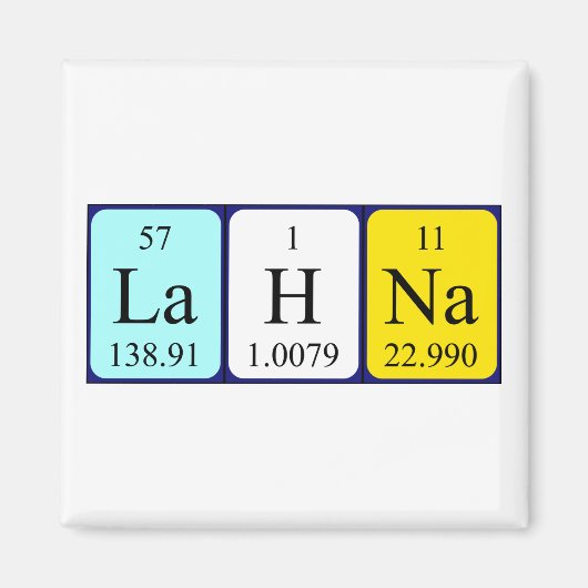 ラハナ周期表名磁石 マグネット (正面)